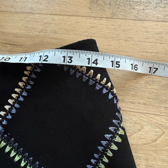 Metrostyle Vintage Leather/Suede Diamond Multicolor Pencil Skirtsz8 - Picture 13 of 16